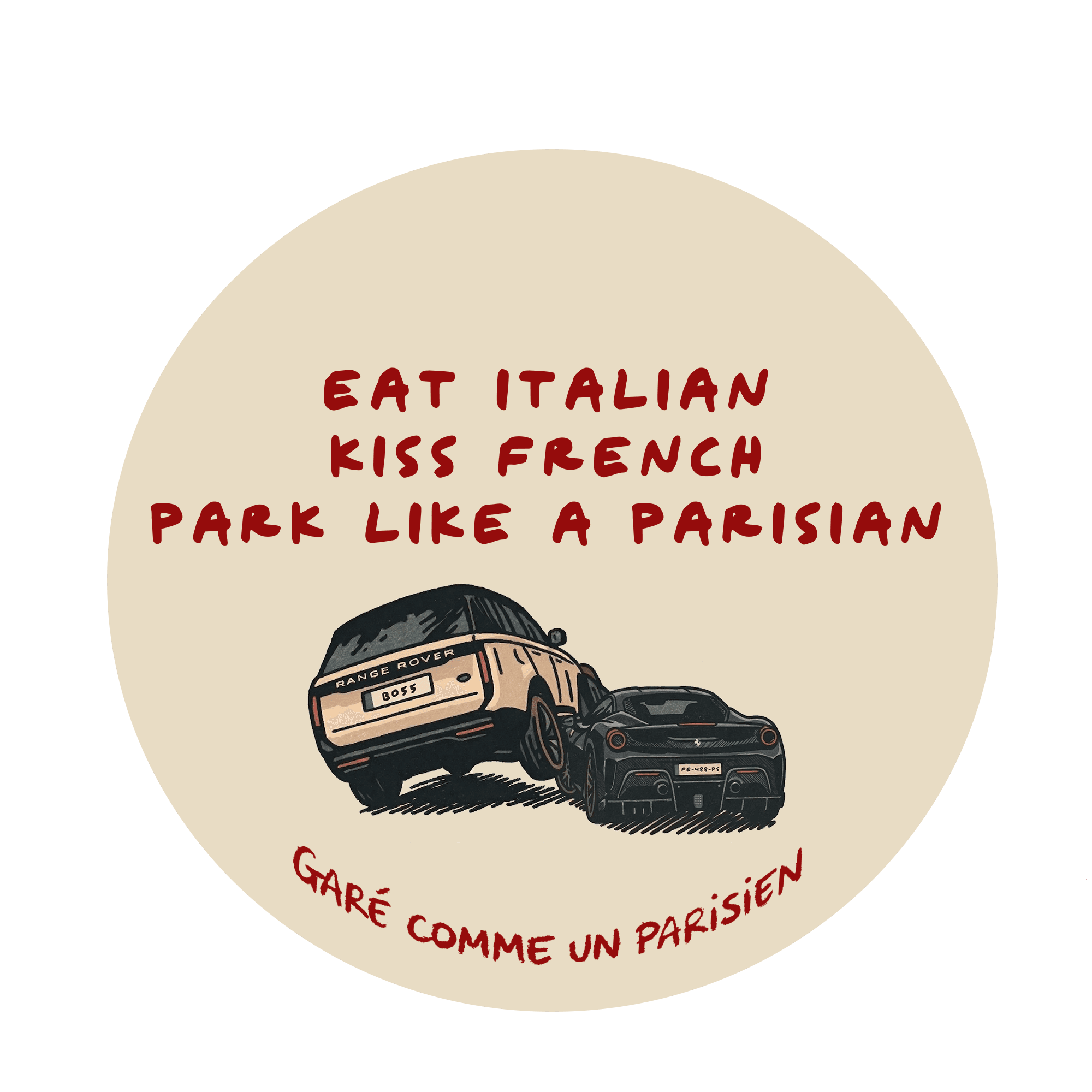 STICKERS EAT KISS PARK
